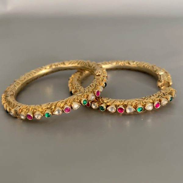 Gold Plated Silver Bangles