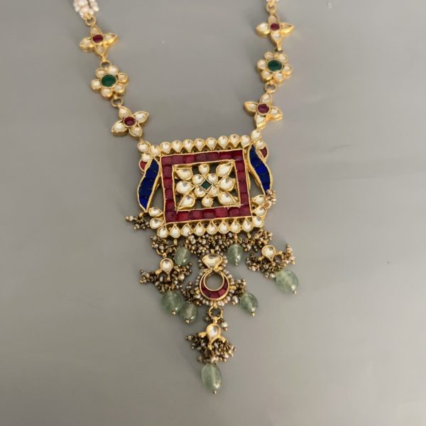 Silver Kundan Necklace