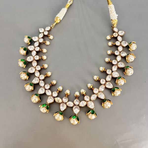 Visha Polki Necklace Set - Image 4