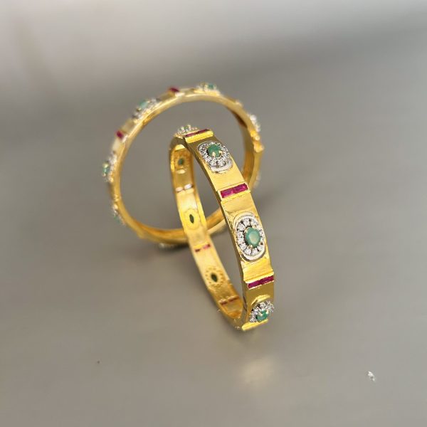 Gold Plated Silver Bangles Online