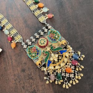 Colorful Kundan Stone Necklace