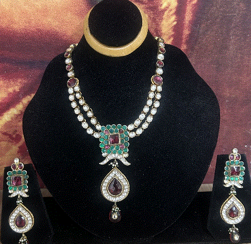 Multi Jadtar Necklace Set