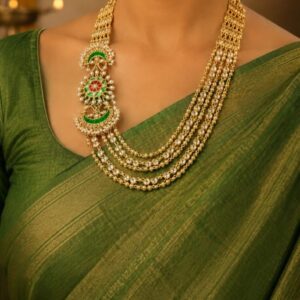 Aashna srj Multi Kundan Stone Polki Necklace