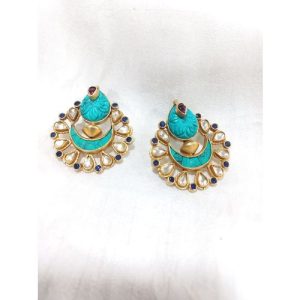 Turquoise And Blue Stone Earrings