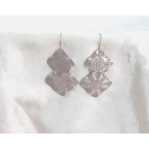 Two Step Square Silver Er