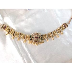 Multi Kundan Choker Necklace Set