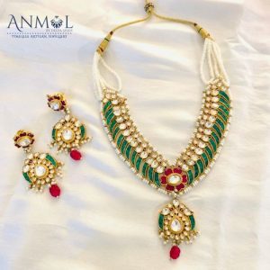 Splash Of Color Kundan Necklace Set