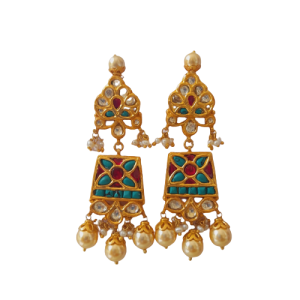 Multi Kundan Earring