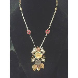 Cow, Leaf, Peacock, Mango, Pendant With Louts Chain Fusion Pendant