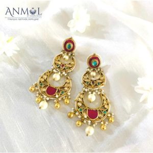 Multi Jadtar Double Chand Errings