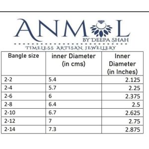 Bangle Size Chart