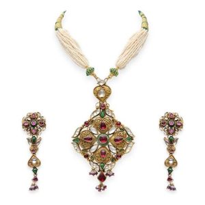 Kundan Antique Pendant Set