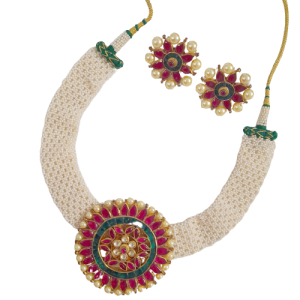 Multi Kundan Round Peadant Set