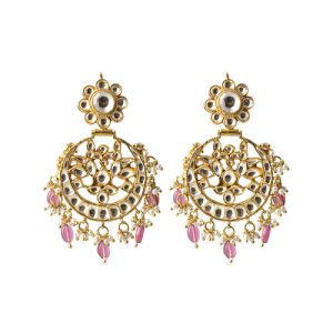 Kundan Chand Earrings