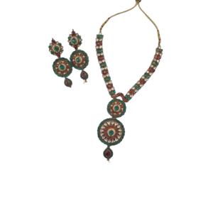 Multi Kundan Round Piece Necklace Set