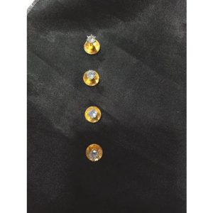 Ruby Stone Cz Daimond Gj Silver Based Kurta Buttons For Men