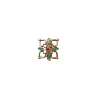 Ruby Emerald Square Ring