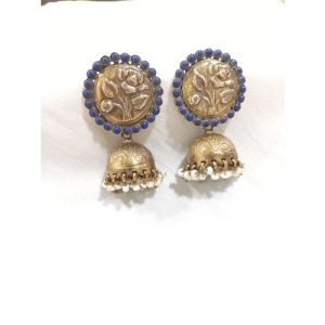 Blue Stone Gold Plating Carving Dool