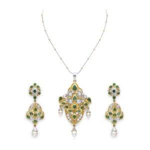 Cz Diamond Pendant Set