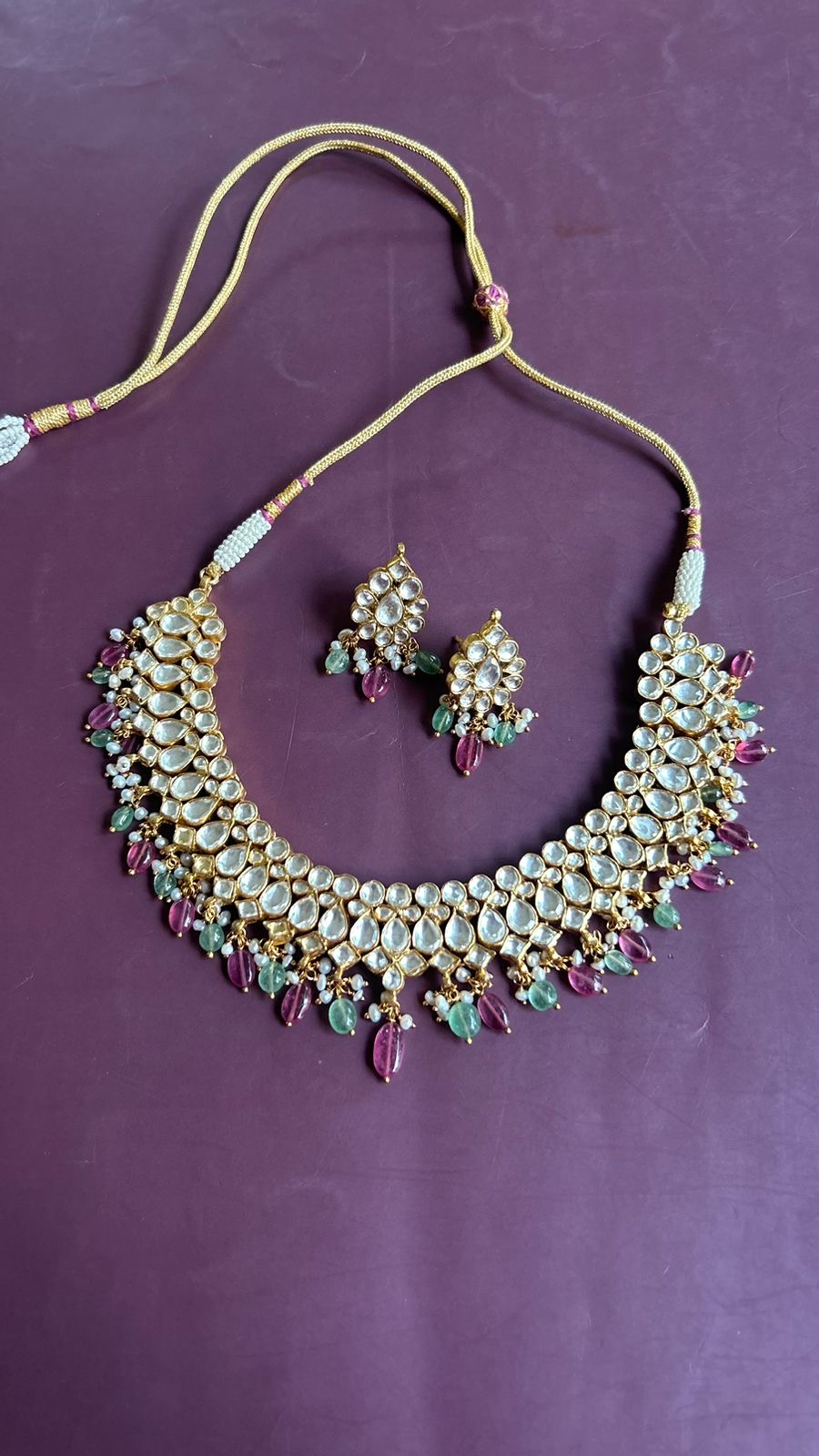 kundan traditional necklace set
