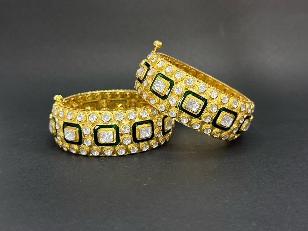 silver broad bangles