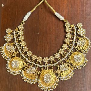 Manya gold look heritage necklace set